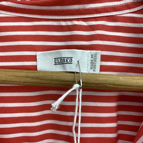CLOSED Lilo Striped Button front Shirt Red white NWT Sz medium - Picture 4 of 8